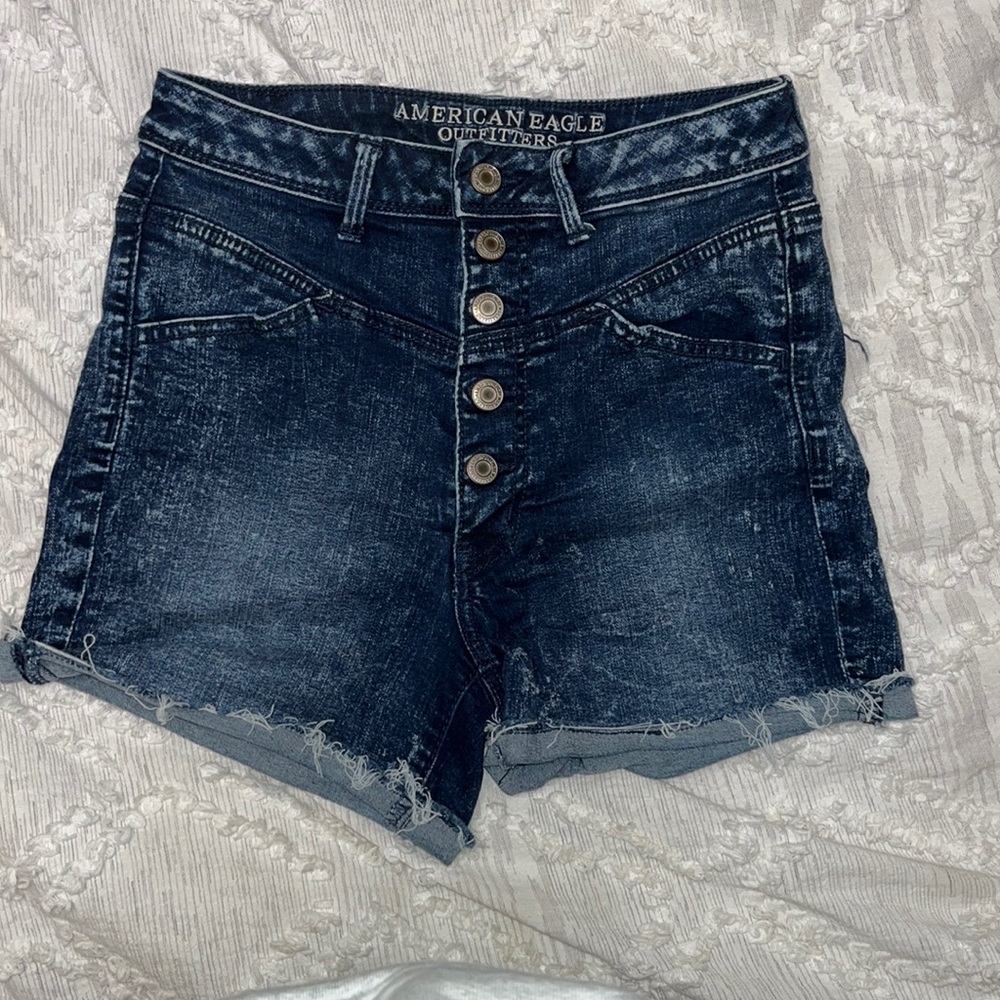 American eagle high waisted denim shorts